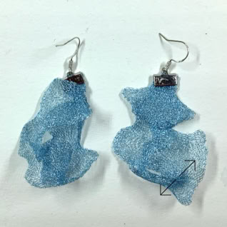 Ititanium mesh wire, zilver oorhaakjes, Danarts