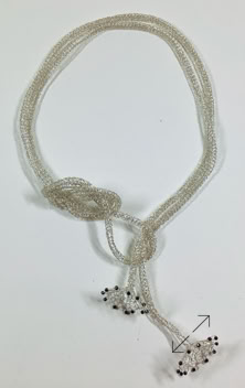 925 zilverdraad, gehaakt in ISK techniek, shell parelsen spinel, dubbel, knoop, Danarts